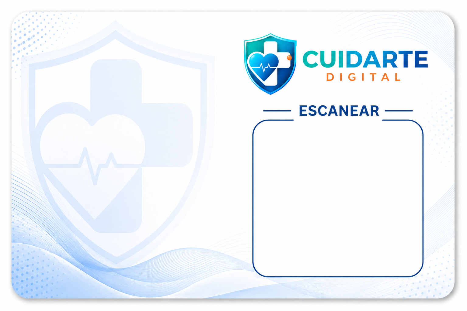 Cuidarte Digital - tarjeta con código QR